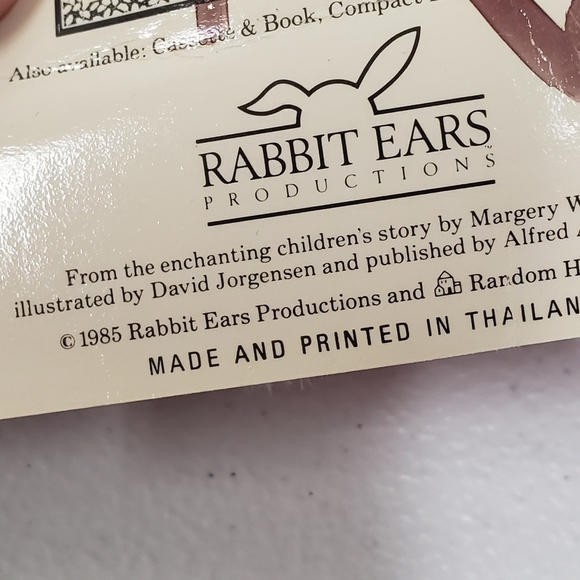 Velveteen Rabbit with Christmas Holiday Stocking 1985 Vintage Plush - Picture 6 of 10